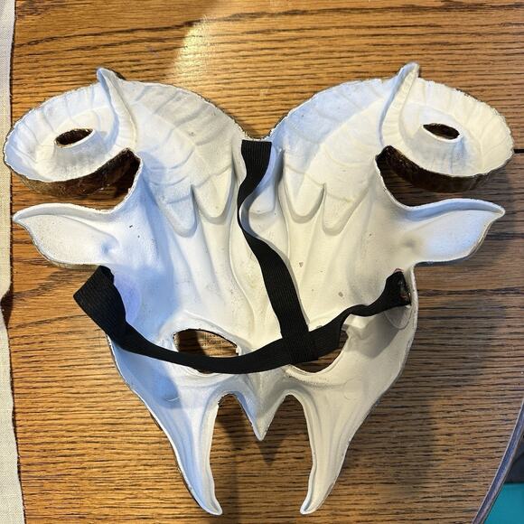 Gold Horns Devil Demon w/ Mystical Venetian Costume Party Cosplay Part Mask READ - Picture 4 of 15